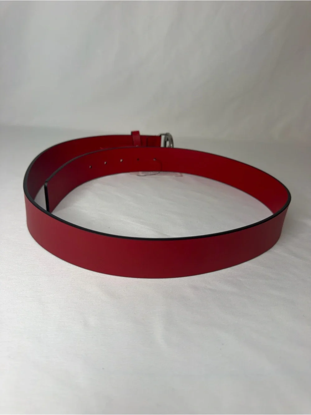 Gucci Interlocking G Red Leather Belt Size 95/38 NWT 546389